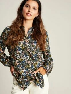 Joules Blue Kalina Concealed Placket Shirt