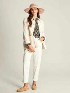 Joules Blue Kalina Concealed Placket Shirt -UK Clothing Sales 2024 121742s3