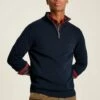 Navy Quarter Zip Knitted Jumper -UK Clothing Sales 2024 123631s