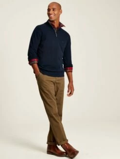 Navy Quarter Zip Knitted Jumper -UK Clothing Sales 2024 123631s3