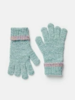 Blue Knitted Gloves