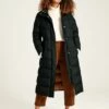 Black Showerproof Feather Down Long Coat -UK Clothing Sales 2024 154898s