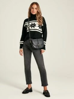 Black/Cream Snowflake Jumper -UK Clothing Sales 2024 157397s3