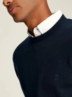 Navy Crew Neck Knitted Jumper -UK Clothing Sales 2024 159877s5