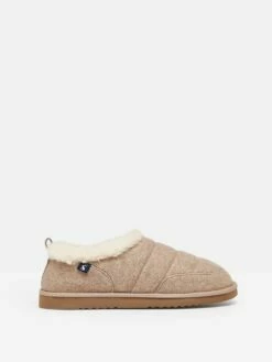 Oatmeal Faux Fur Lined Slippers