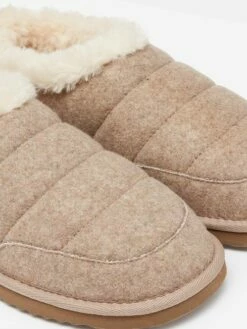 Oatmeal Faux Fur Lined Slippers -UK Clothing Sales 2024 185905s4