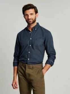 Oxford Navy Blue Classic Fit Shirt -UK Clothing Sales 2024 190215s4