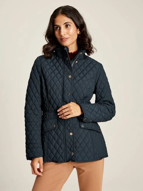 Navy Showerproof Quilted Jacket 3 Navy Showerproof Quilted Jacket