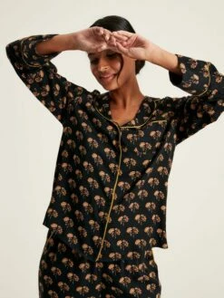 Black Floral Pyjama Set -UK Clothing Sales 2024 208885s3