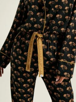 Black Floral Pyjama Set -UK Clothing Sales 2024 208885s4