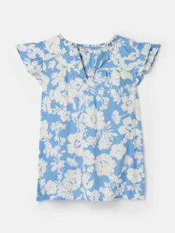 Blue Pop Over Frill Blouse 13 Blue Pop Over Frill Blouse -UK Clothing Sales 2024 223497s6