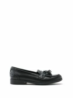 Start-Rite Sketch Slip On Black Patent Leather School Shoes Wide Fit