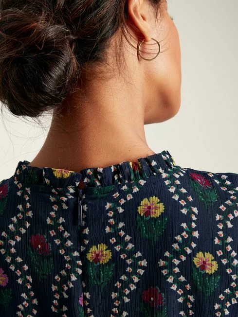 Navy Floral Georgette Dress 7 Navy Floral Georgette Dress - Image 5