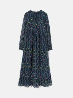 Navy Floral Georgette Dress 17 Navy Floral Georgette Dress -UK Clothing Sales 2024 232512s8
