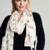 Red Printed Scarf -UK Clothing Sales 2024 258992s