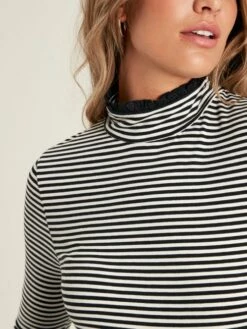 Black/Cream Roll Neck Top -UK Clothing Sales 2024 282608s4