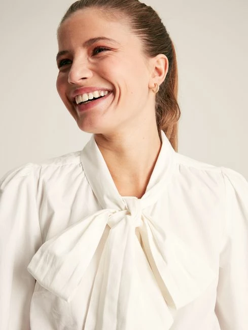 White Tie Neck Blouse 7 White Tie Neck Blouse - Image 5