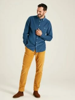 Miller Blue Classic Fit Cord Shirt -UK Clothing Sales 2024 317 303s4