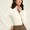 Cream Roll Neck Top -UK Clothing Sales 2024 317467s