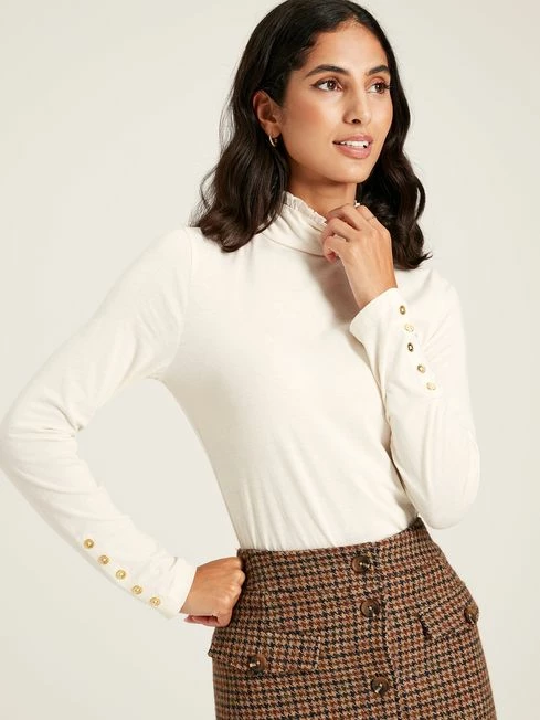 Cream Roll Neck Top 3 Cream Roll Neck Top