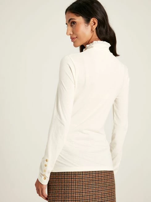 Cream Roll Neck Top 4 Cream Roll Neck Top - Image 2