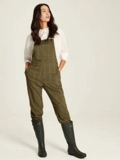 Green Check Dungarees