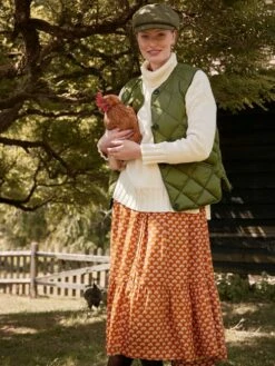 Radley Green Showerproof Diamond Quilted Gilet With Buttons -UK Clothing Sales 2024 370 615s5