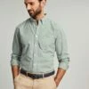 Joules Green Goodridge Long Sleeve Classic Fit Poplin Shirt -UK Clothing Sales 2024 378172s