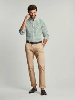 Joules Green Goodridge Long Sleeve Classic Fit Poplin Shirt -UK Clothing Sales 2024 378172s3