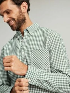 Joules Green Goodridge Long Sleeve Classic Fit Poplin Shirt -UK Clothing Sales 2024 378172s5