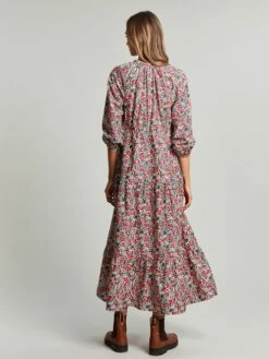 Joules White Melody Tiered Scallop Frill Neck Dress -UK Clothing Sales 2024 385330s3