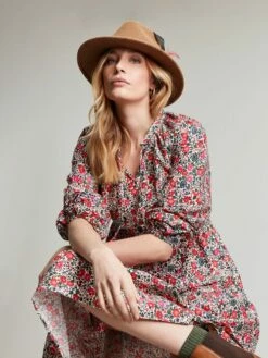 Joules White Melody Tiered Scallop Frill Neck Dress -UK Clothing Sales 2024 385330s4