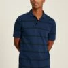Blue Classic Fit Striped Polo -UK Clothing Sales 2024 407884s