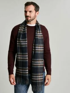 Navy Blue Wool Scarf