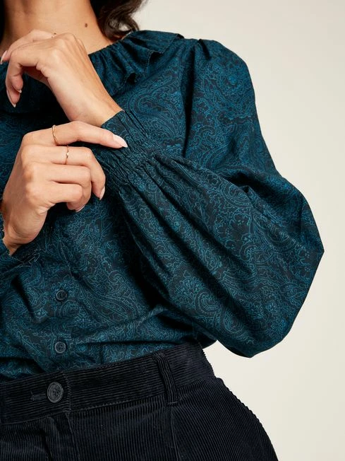 Navy Waterfall Blouse 7 Navy Waterfall Blouse - Image 5