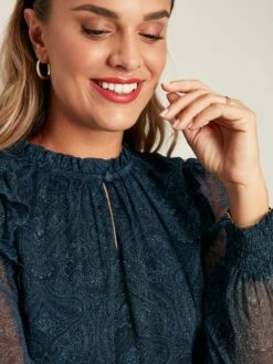 Navy Lumi Balloon Sleeve Dress -UK Clothing Sales 2024 490120s6