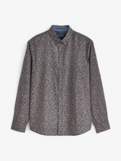 Navy Paisley Classic Fit Printed Shirt -UK Clothing Sales 2024 530676s8