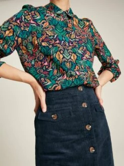 Avery Navy Blue Cord Skirt -UK Clothing Sales 2024 539 653s4