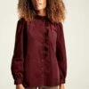 Burgundy Red Cord Blouse -UK Clothing Sales 2024 542966s