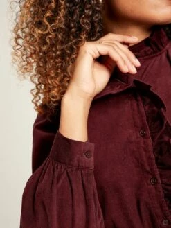 Burgundy Red Cord Blouse -UK Clothing Sales 2024 542966s5