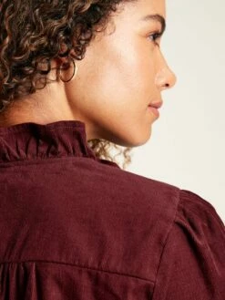 Burgundy Red Cord Blouse -UK Clothing Sales 2024 542966s6