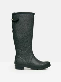 Black Printed Wellies