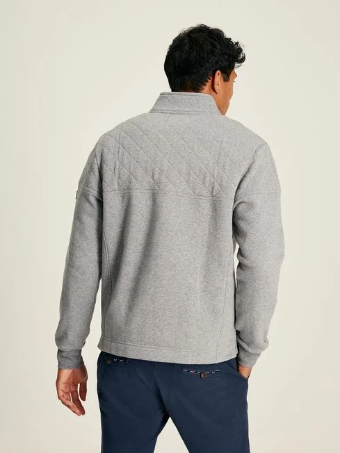 Grey Quarter Zip Sweater 4 Grey Quarter Zip Sweater - Image 2