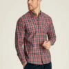 Red Long Sleeve Classic Fit Poplin Shirt -UK Clothing Sales 2024 584559s