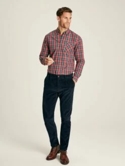 Red Long Sleeve Classic Fit Poplin Shirt -UK Clothing Sales 2024 584559s3