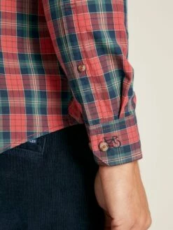 Red Long Sleeve Classic Fit Poplin Shirt -UK Clothing Sales 2024 584559s6