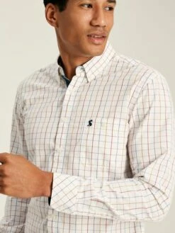 Abbott White Long Sleeve Classic Fit Poplin Shirt -UK Clothing Sales 2024 587692s3