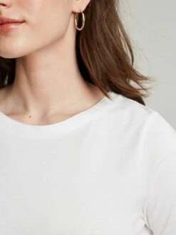 White Crew Long Sleeve T-shirt -UK Clothing Sales 2024 595524s5