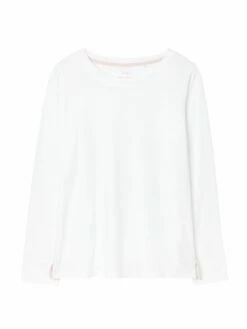 White Crew Long Sleeve T-shirt -UK Clothing Sales 2024 595524s6