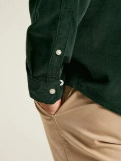Miller Green Classic Fit Cord Shirt -UK Clothing Sales 2024 597 834s6
